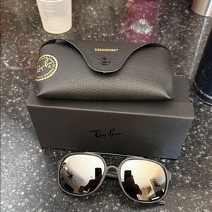 Ray-Ban Chromance Aviator Sunglasses - Black with Silver Mirrors rb4312-ch